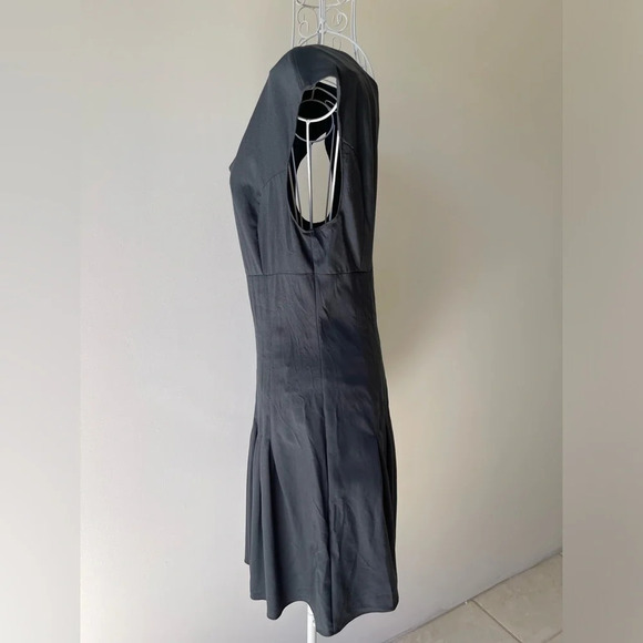 Geren Ford A Line olive Green Dress Pleated Skirt wool blend back zipper size M - Picture 3 of 7